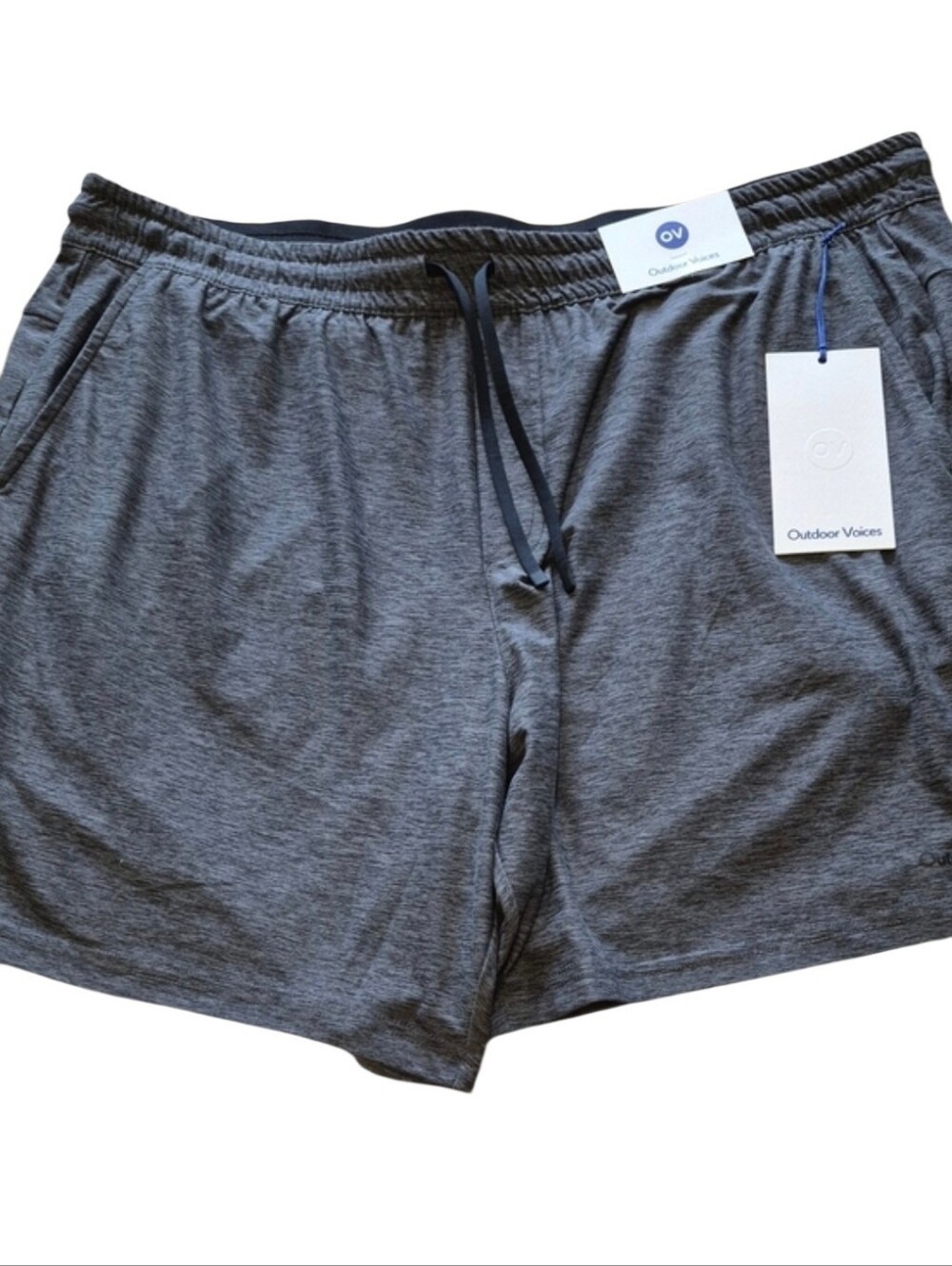 Outdoor Voices CloudKnit Shorts XXL Charcoal Gray Heather 7" Drawstring New